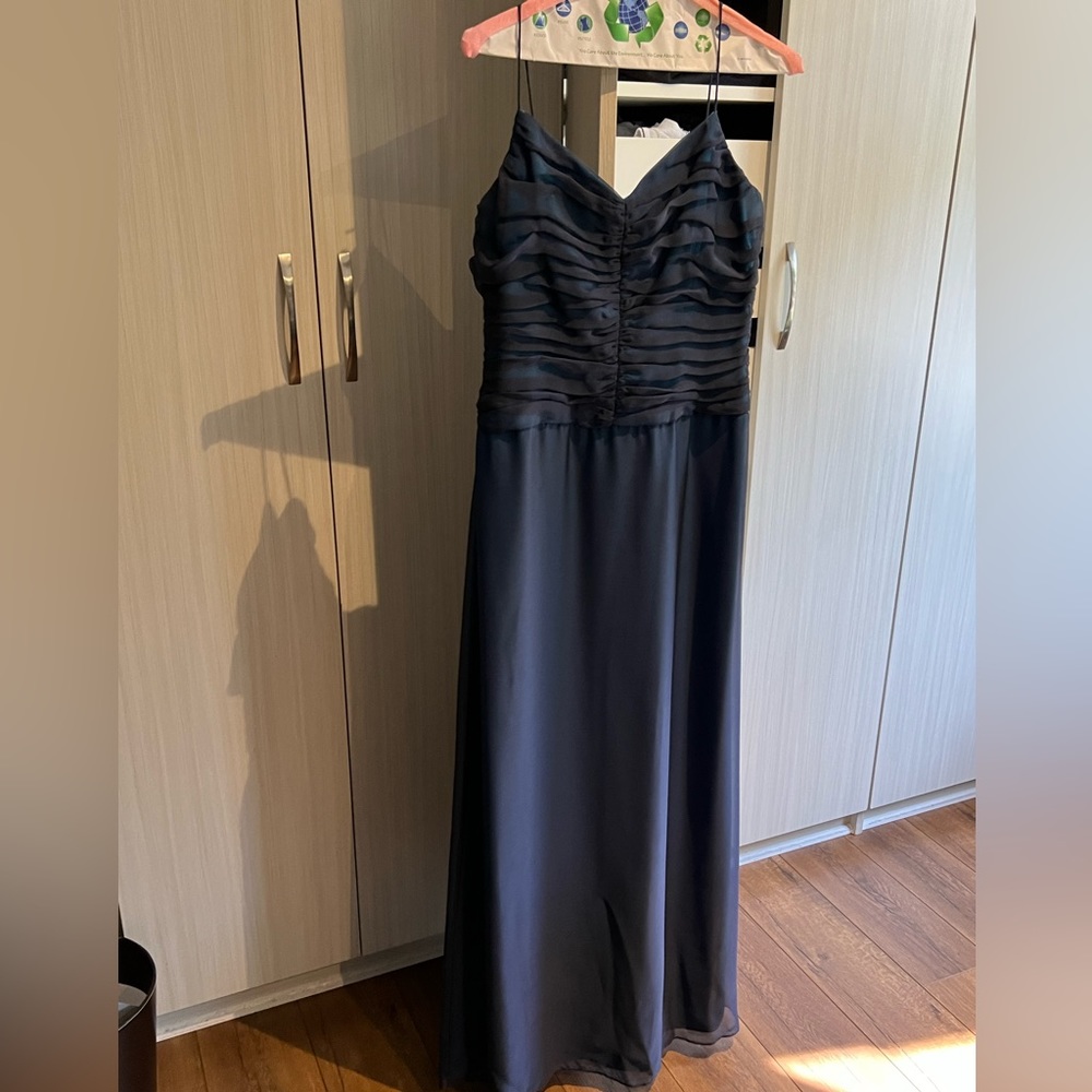 Navy blue evening gown